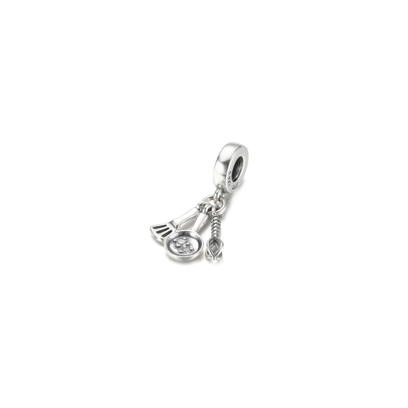 (kuva) PANDORA Lasta, Paistinpannu & Vatkain Ripustin Charm - 799531C01 - Näytä 2