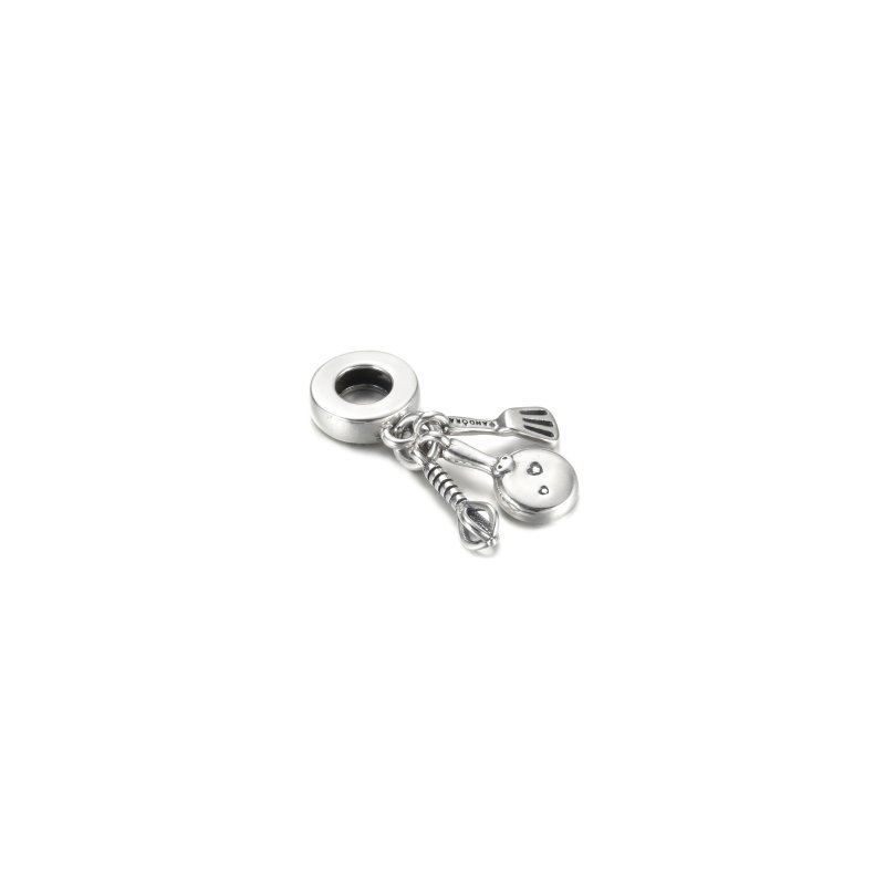 (kuva) PANDORA Lasta, Paistinpannu & Vatkain Ripustin Charm - 799531C01 - Näytä 3