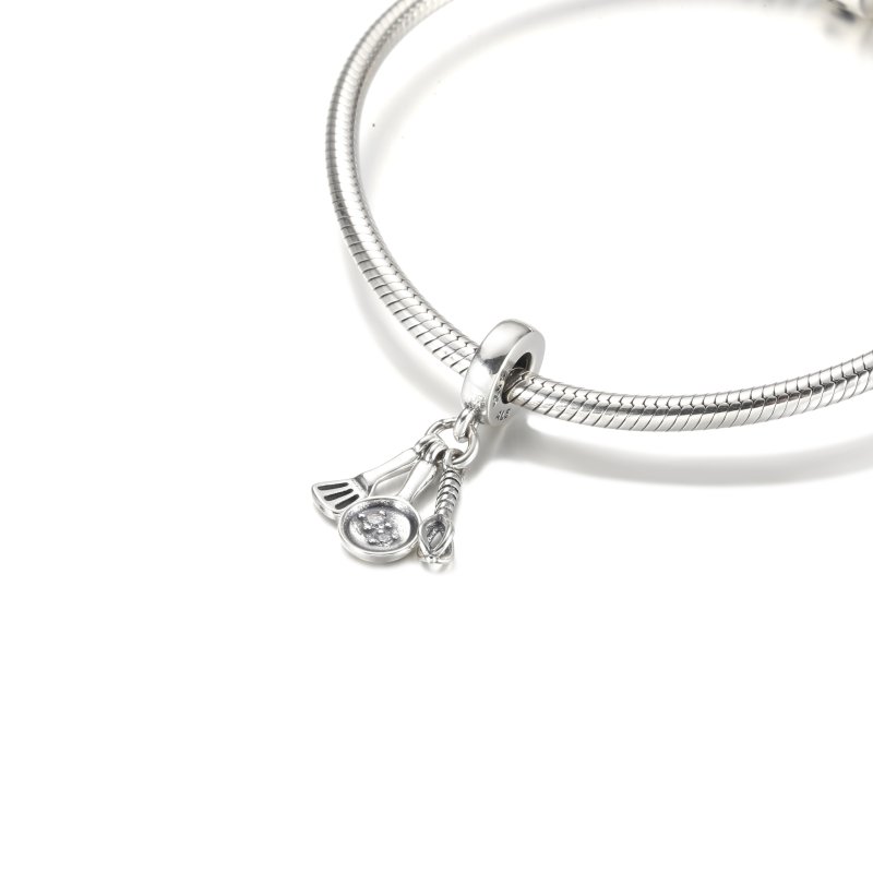 (kuva) PANDORA Lasta, Paistinpannu & Vatkain Ripustin Charm - 799531C01 - Näytä 5