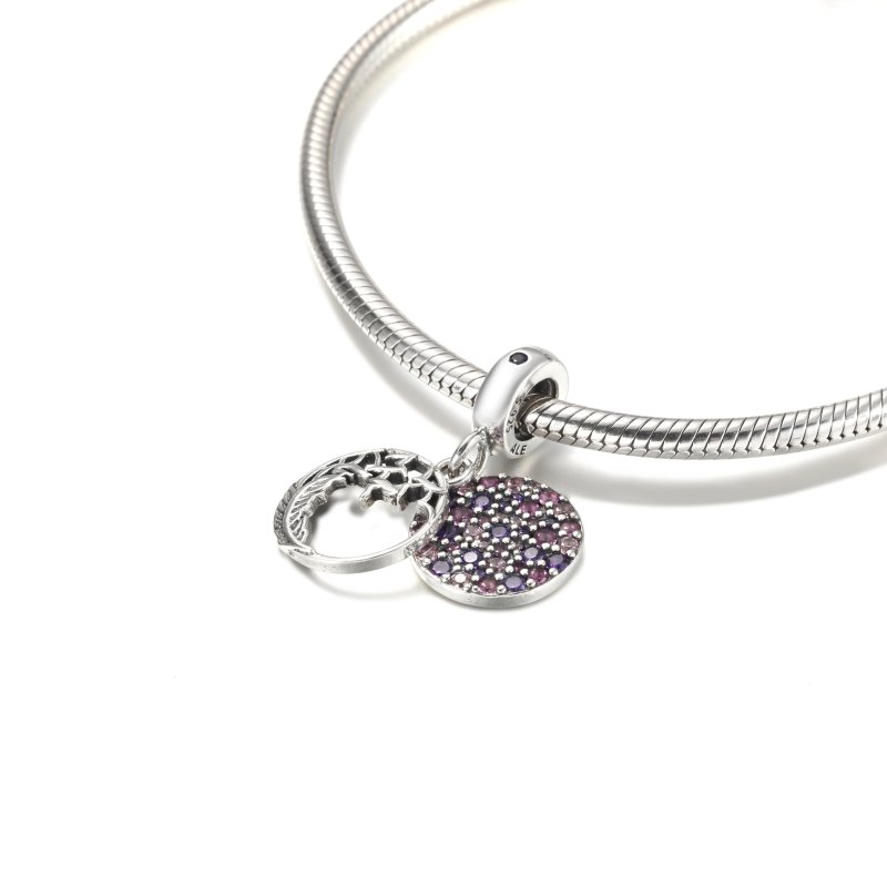 (kuva) PANDORA Pavé Sulka Ripustin Charm - 799561C01 - Näytä 5