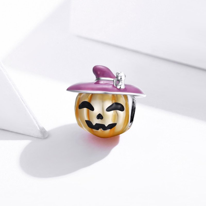 (kuva) Pandora-tyylinen hopeinen Halloween-kurpitsakoru - BSC329 - Näytä 2