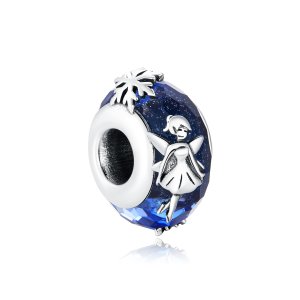 (kuva) Pandora-tyylinen Hopea Lumihiutale Tontut Välihelm - BSC369