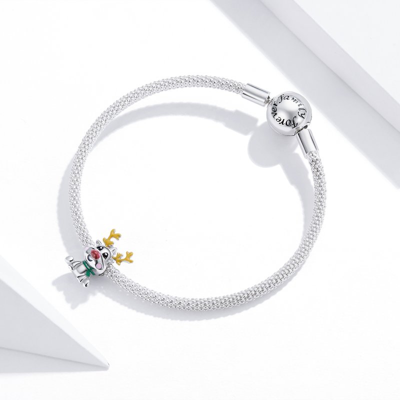 (kuva) Pandora-tyylinen hopeinen versova poro - Charm - BSC375 - Näytä 3
