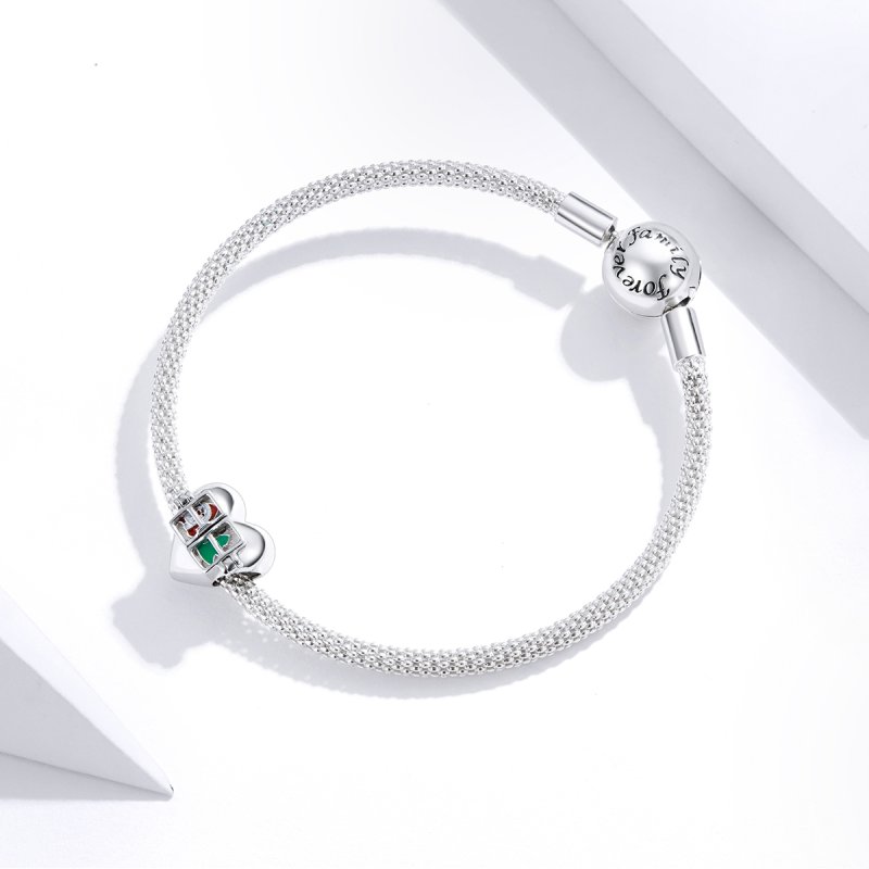 (kuva) Pandora-tyylinen hopeinen joulutervehdys - Charm - BSC376 - Näytä 3