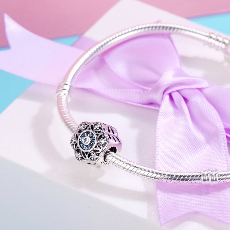 (kuva) Pandora-tyylinen hopea Romanttinen lumihiutale Charm - SCC247 - Näytä 4