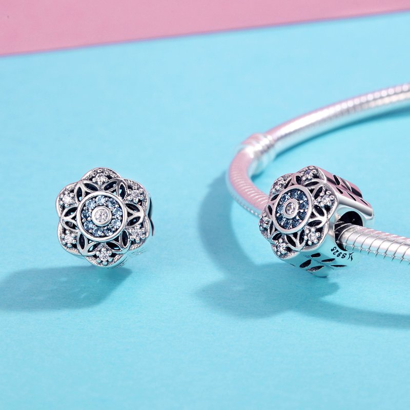 (kuva) Pandora-tyylinen hopea Romanttinen lumihiutale Charm - SCC247 - Näytä 5