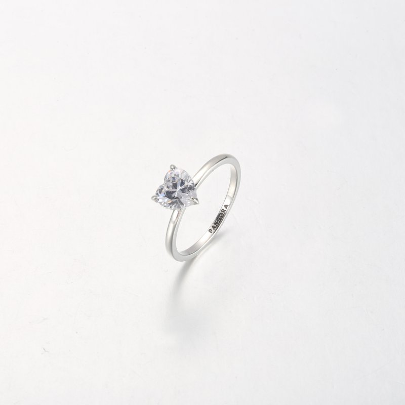 (kuva) PANDORA Sparkling Heart Solitaire Ring - 191165C01 - Näytä 9