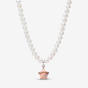 (kuva) PANDORA Rose Gold Onnen tähti Kaulakoru - 382489C01-45