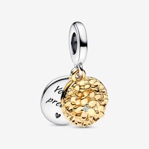 (kuva) Pandora Kaksivärinen Kaunokainen Kaksoisriipus Charm - 762341C01