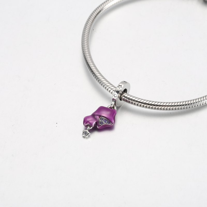 (kuva) Pandora Purple Lucky Star Pendant - 792487C01 - Näytä 4
