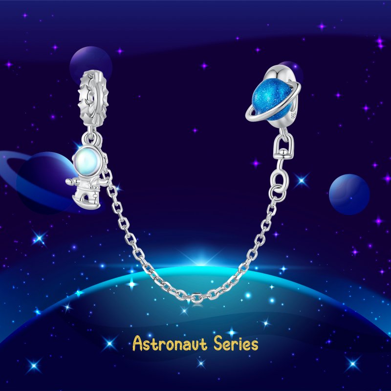 (kuva) Pandora-tyylinen Astronautti ja planeetta Turvaketju - BSC792 - Näytä 4