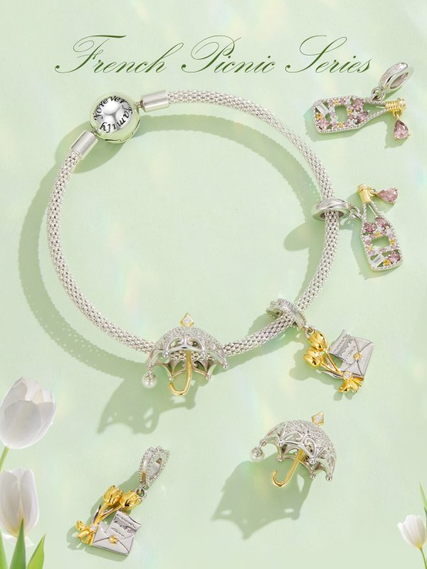 (kuva) Pandora-tyylinen Champagne-riipus - BSC863 - Näytä 2