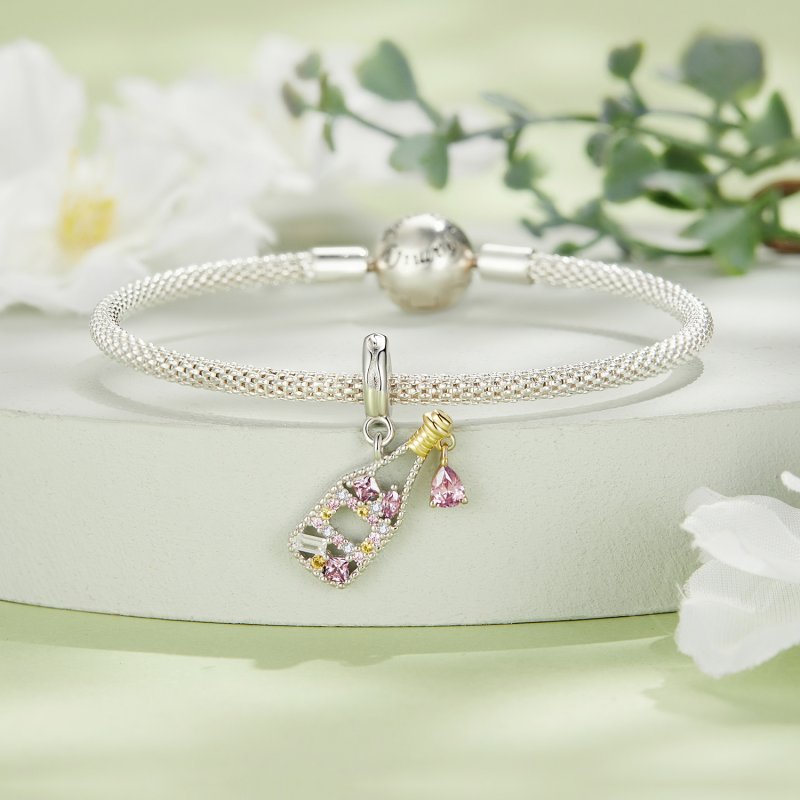 (kuva) Pandora-tyylinen Champagne-riipus - BSC863 - Näytä 3