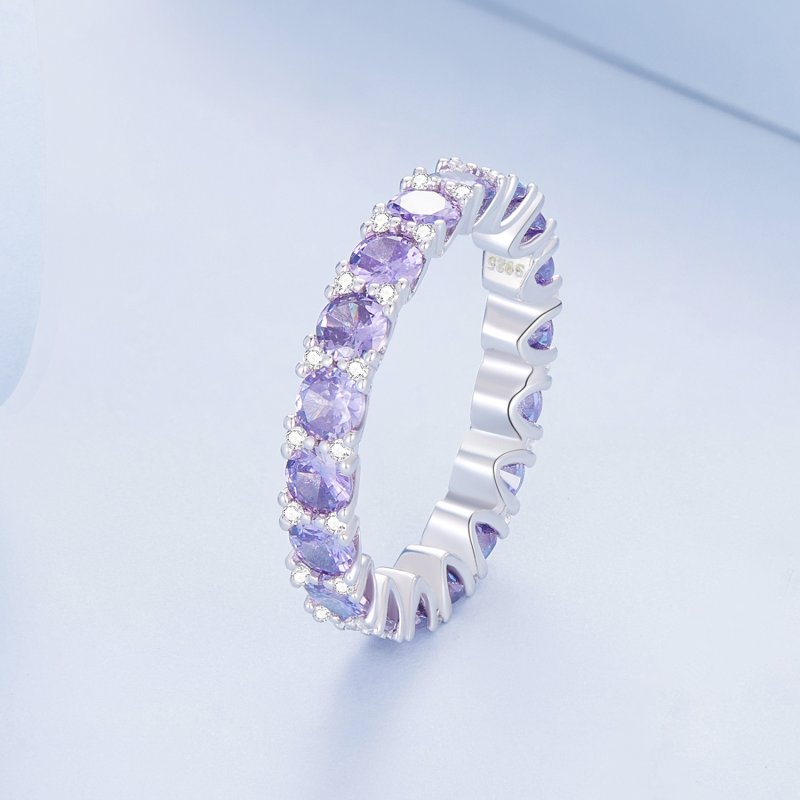 (kuva) Pandora-tyylinen violetti sormus - BSR340 - Näytä 2