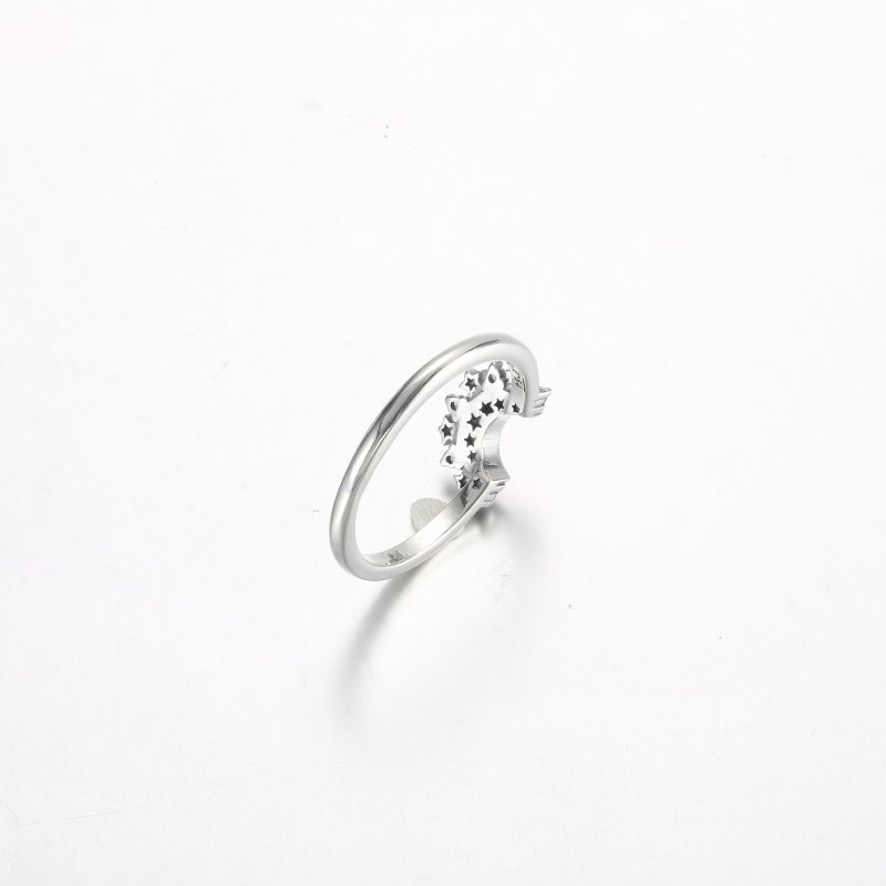 (kuva) Pandora Celestial Blue Sparkling Moon Ring - 192675C01 - Näytä 5