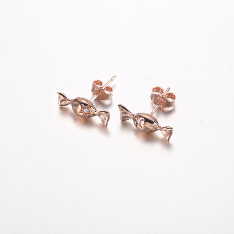 (kuva) Pandora Wrapped -korvakorut 14 kt ruusukullalla - 282638C01 - Näytä 2