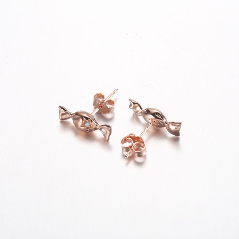 (kuva) Pandora Wrapped -korvakorut 14 kt ruusukullalla - 282638C01 - Näytä 3