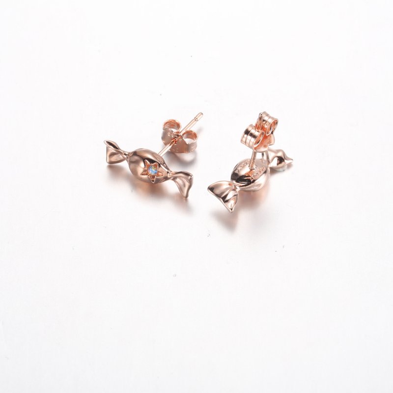 (kuva) Pandora Wrapped -korvakorut 14 kt ruusukullalla - 282638C01 - Näytä 4