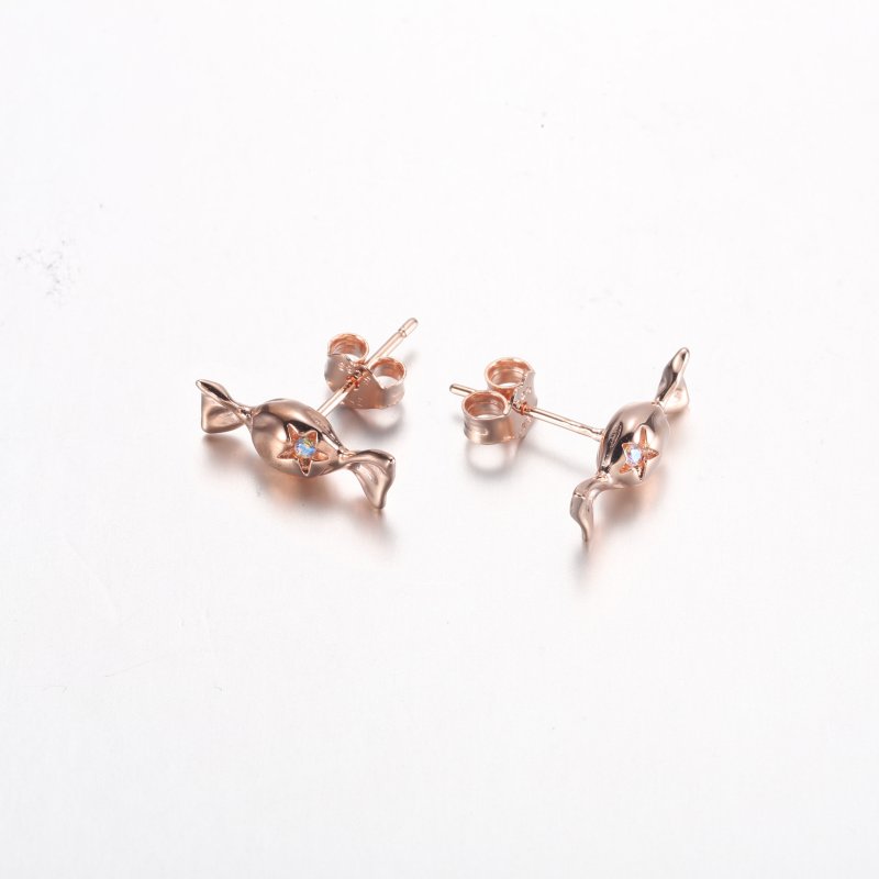 (kuva) Pandora Wrapped -korvakorut 14 kt ruusukullalla - 282638C01 - Näytä 5