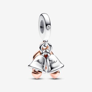 (kuva) Pandora Kaksivärinen Hääsoittojen Kaksoisriipus Charm - 782592C01