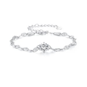 (kuva) Pandora-tyylinen Zirkonia Hieno Kimalus Ketju Rannekoru - BSB142