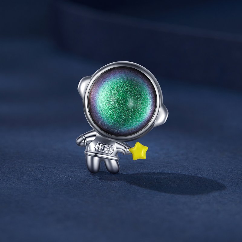 (kuva) Pandora-tyylinen Astronautti Tähti Charm - BSC793 - Näytä 2