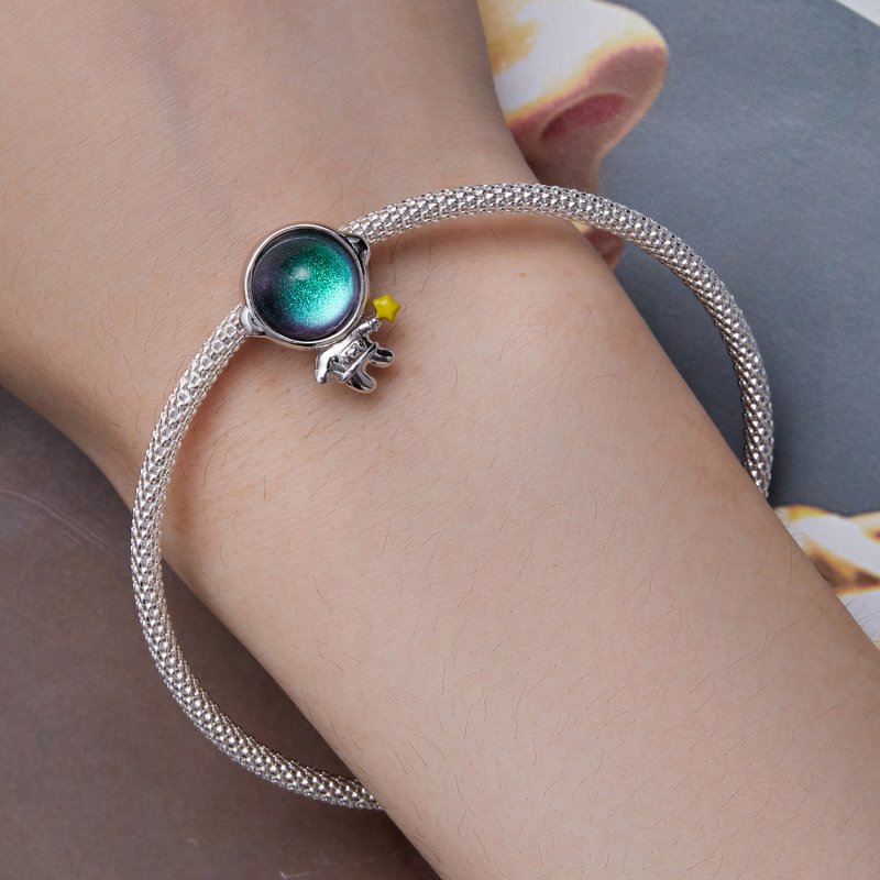 (kuva) Pandora-tyylinen Astronautti Tähti Charm - BSC793 - Näytä 6
