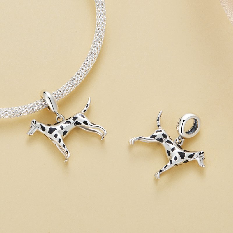 (kuva) Pandora-tyylinen Dalmatian-riipus - BSC798 - Näytä 4