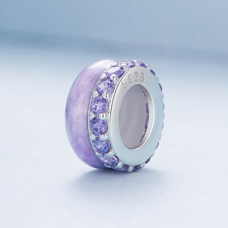 (kuva) Pandora-tyylinen violetti kaksikerroksinen silikoniväliosa - BSC883-VT - Näytä 2