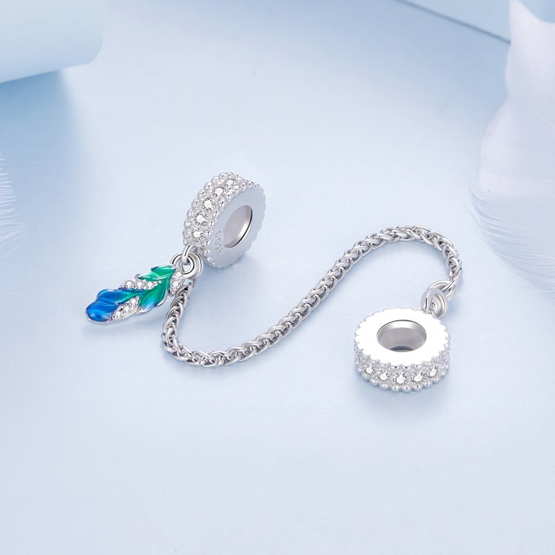 (kuva) Pandora-tyylinen Feather Safe -ketju - BSC914 - Näytä 2