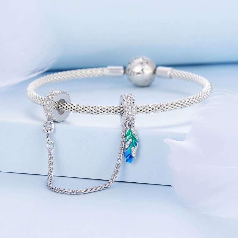 (kuva) Pandora-tyylinen Feather Safe -ketju - BSC914 - Näytä 3