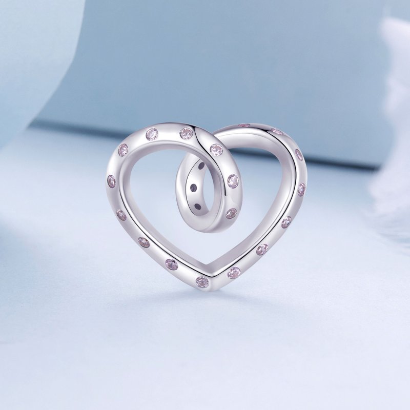 (kuva) Pandora-tyylinen Syleily Sydän Charm - BSC928 - Näytä 2