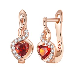 (kuva) Pandora-tyyliset Rose Gold Love Bond -korvarenkaat - BSE815