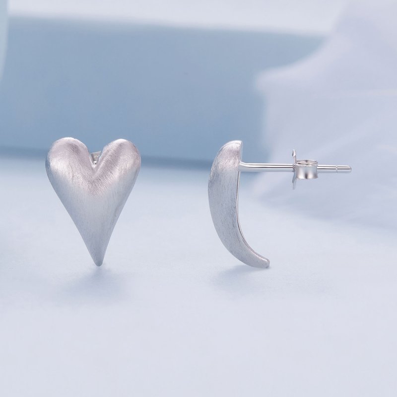 (kuva) Pandora-tyyliset Sydämenmuotoiset Korvakorut - BSE916 - Näytä 4