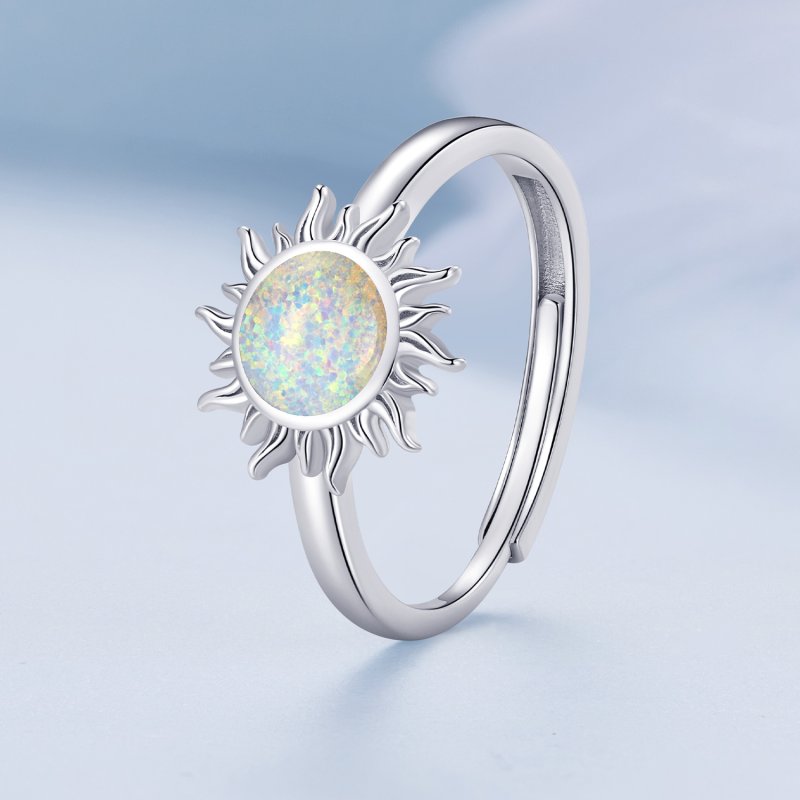 (kuva) Pandora-tyylinen Opal Aurinko Avoin Rengas - BSR398 - Näytä 2