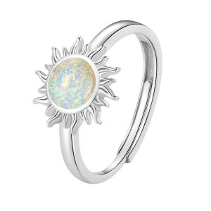 (kuva) Pandora-tyylinen Opal Aurinko Avoin Rengas - BSR398