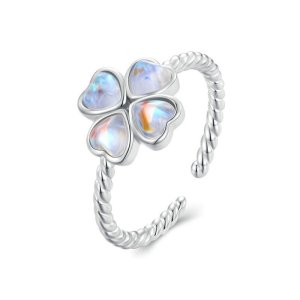 (kuva) Pandora-tyylinen Moonlight Clover -avorengas - BSR458-E