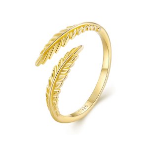 (kuva) Pandora-tyylinen Lehdet Open -rengas - BSR485-E