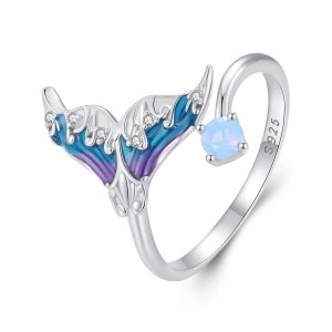 (kuva) Pandora-tyylinen Dream Mermaid -avorengas - BSR494-E