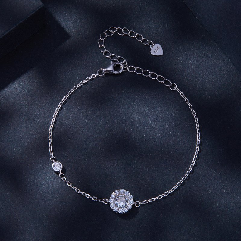 (kuva) Pandora Style One Carat Simple Bracelet (Yksi Sertifikaatti) - MSB007 - Näytä 3
