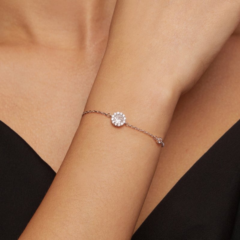 (kuva) Pandora Style One Carat Simple Bracelet (Yksi Sertifikaatti) - MSB007 - Näytä 4