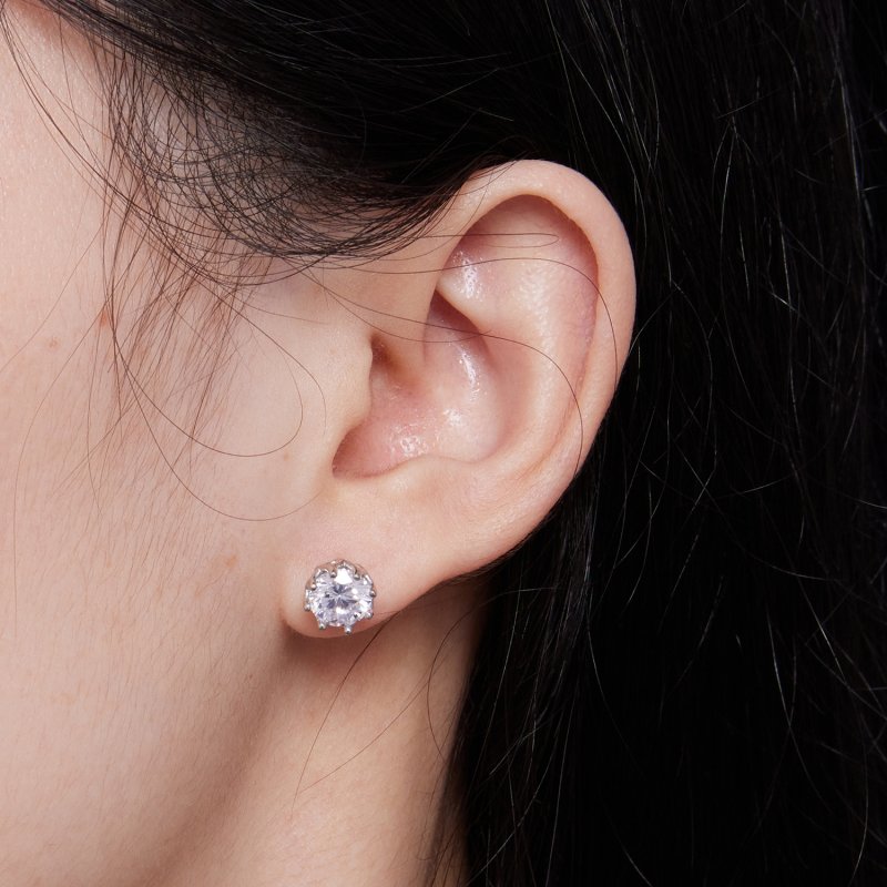 (kuva) Pandora-tyyliset hienostuneet moissanite-korvakorut (kaksi sertifikaattia) - MSE - Näytä 5