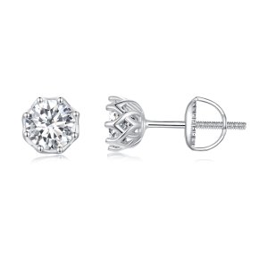 (kuva) Pandora-tyyliset hienostuneet moissanite-korvakorut (kaksi sertifikaattia) - MSE016-S