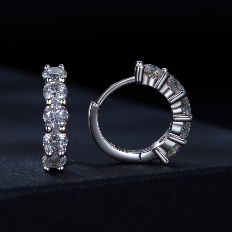 (kuva) Pandora-tyyliset puolihelmikorut Moissanite-timanttikorut - MSE033 - Näytä 2