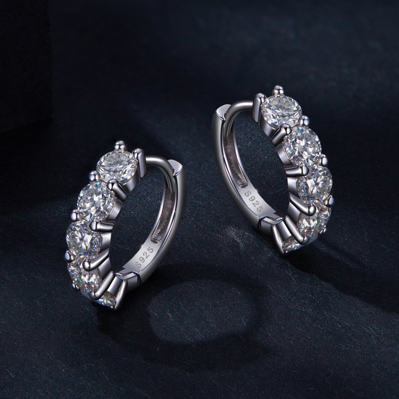(kuva) Pandora-tyyliset puolihelmikorut Moissanite-timanttikorut - MSE033 - Näytä 3