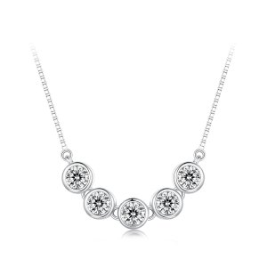 (kuva) Pandora-tyylinen 0,3 ct moissanite-kaulakoru (yksi sertifiointi) - MSN022