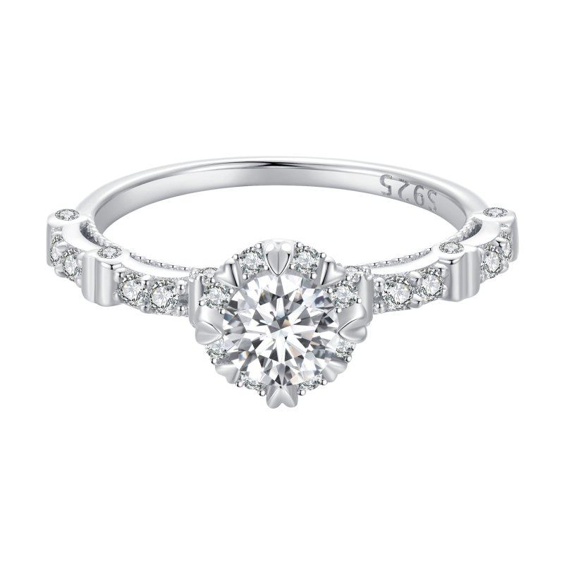 (kuva) Pandora-tyylinen hienostunut moissanite-sormus - MSR023 - Näytä 9