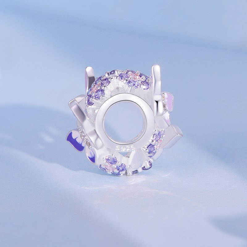 (kuva) Pandora-tyylinen Sydämenmuotoinen Perhosen Amuletti - SCC2464 - Näytä 3
