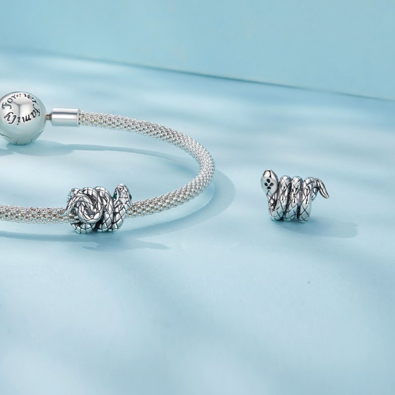 (kuva) Pandora-tyylinen Kiertyvä Henkikäärmeen Amuletti - SCC2549 - Näytä 4