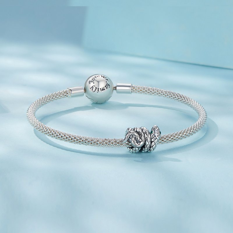 (kuva) Pandora-tyylinen Kiertyvä Henkikäärmeen Amuletti - SCC2549 - Näytä 5